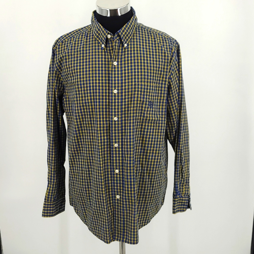 Chaps Long Sleeve Plaid Button Down Size XL